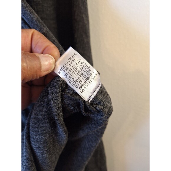 THML ANTHROPOLOGIE Ribbed Tent Dress Sz L Casual Cozycore Mature Lounge Summer - Picture 9 of 9